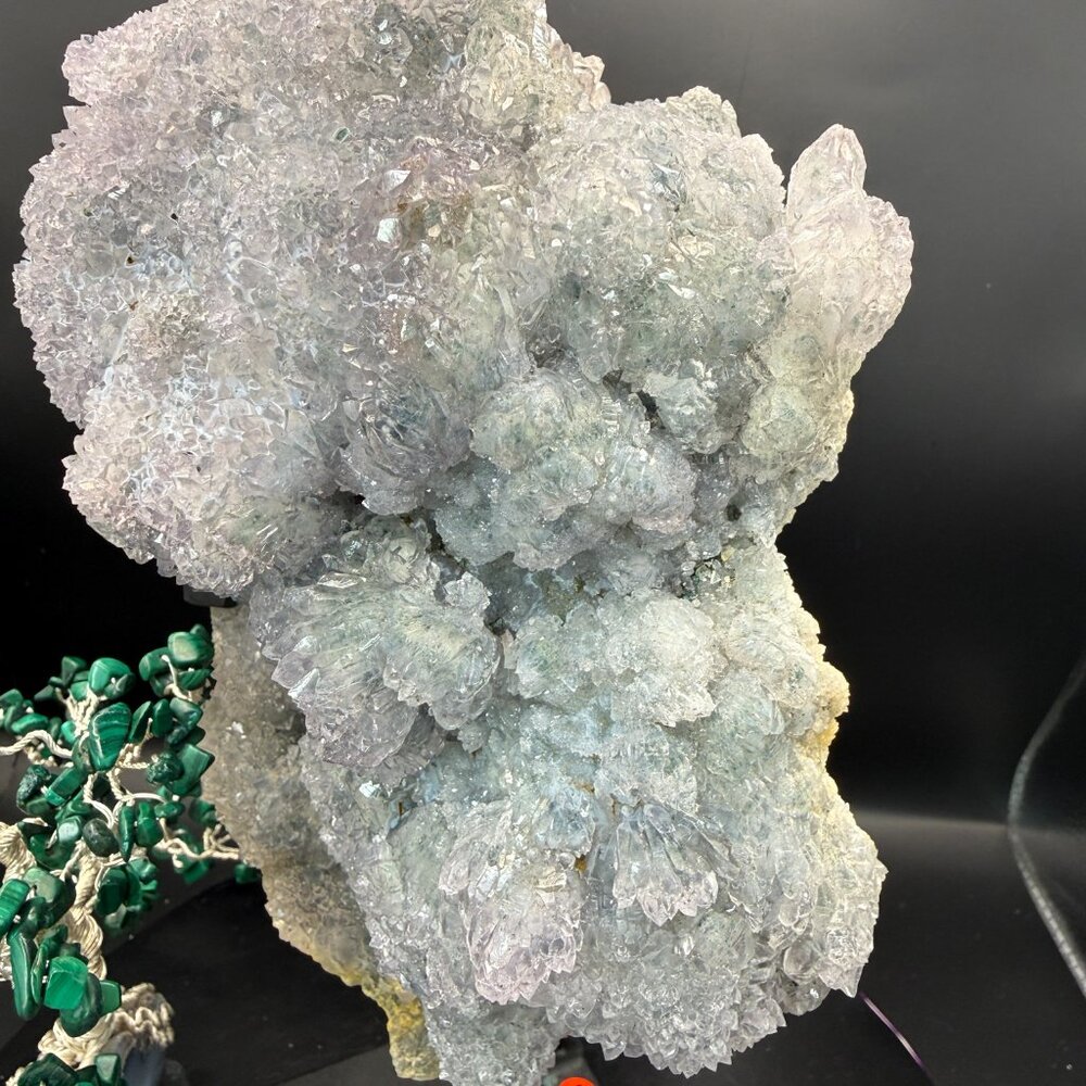 Amethyst Flower Crystal Zeolite Inclusions Point Formations 4lbs 5.3oz 8.5" Tall